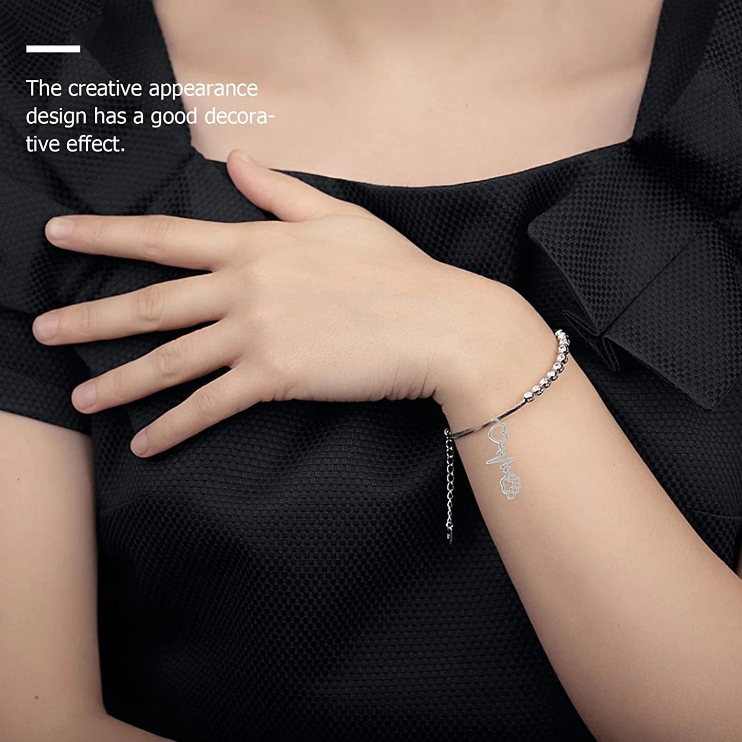 Jewelry Charms Heart and Paw Charm Dog Paw Heart Beating Connector Pendants for DIY Necklace Bracelet Earring Materials 100Pcs