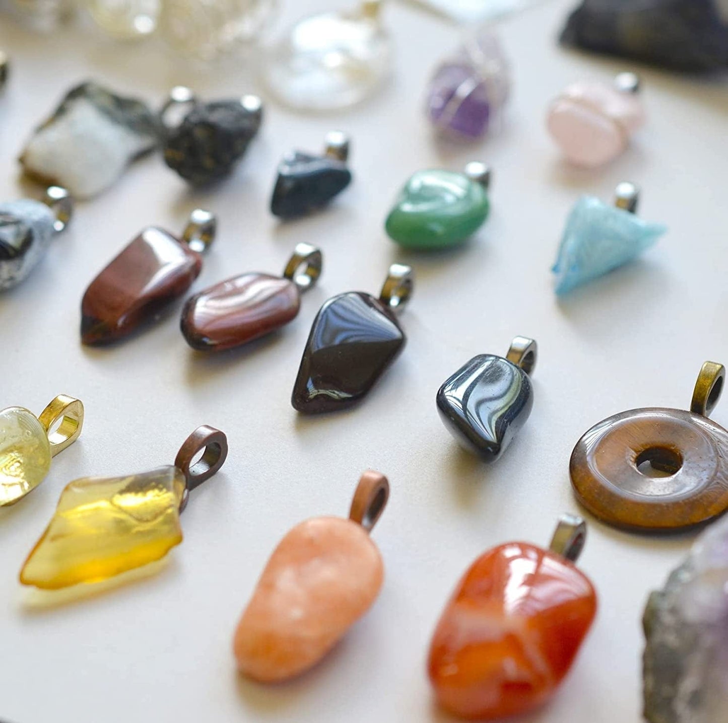 Jewelry Glue on Bails for Pendants – Pendant Bails for Jewelry Making – Jewelry Pendant Bail Kit 225 Pcs Gunmetal Antique Bronze Rose Gold Silver