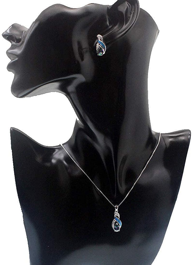 Jewelry Sets Australian Created Opal Necklace Earrings Mother'S Day Gifts Jewelry for Mom