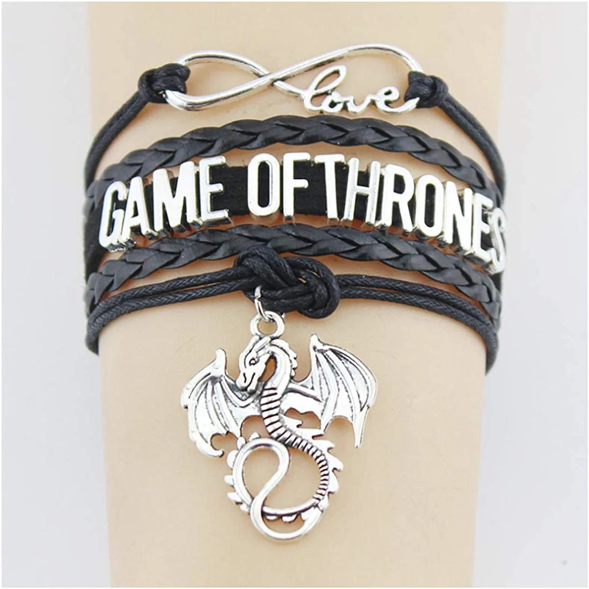 JIALEEY 50PCS Dragon Charm Flying Courage Pendant for DIY Jewelry Making Necklace Bracelet Accessaries, Antique Silver 21X16Mm