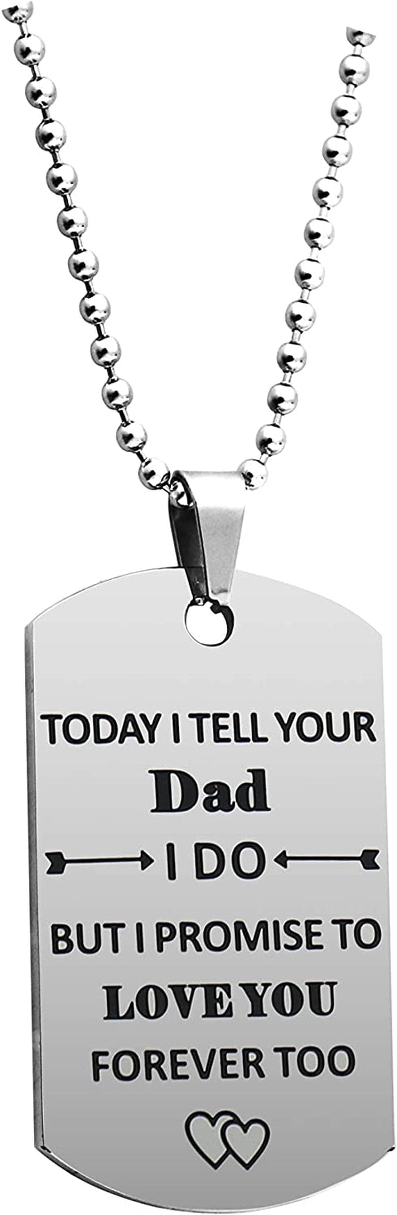 JINGMARUO Stepson Gift Stepdaughter Gift Today I Tell Your Dad/Mom I Do but I Promise to Love You Necklace Gift from Stepmom Stepdad StepSon