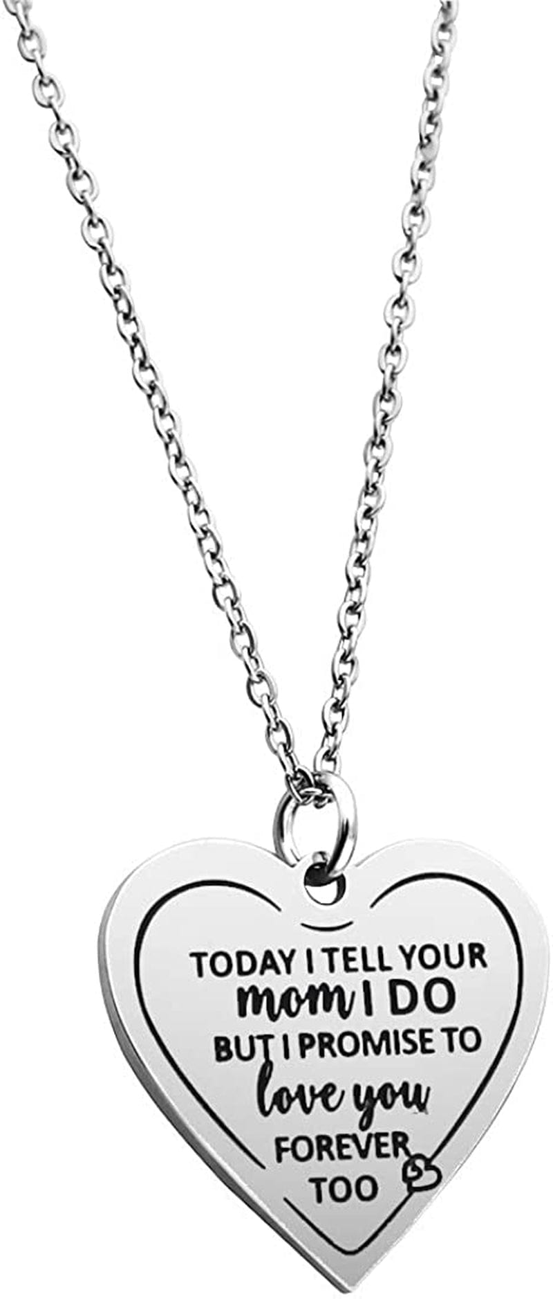JINGMARUO Stepson Gift Stepdaughter Gift Today I Tell Your Dad/Mom I Do but I Promise to Love You Necklace Gift from Stepmom Stepdad StepDaughter