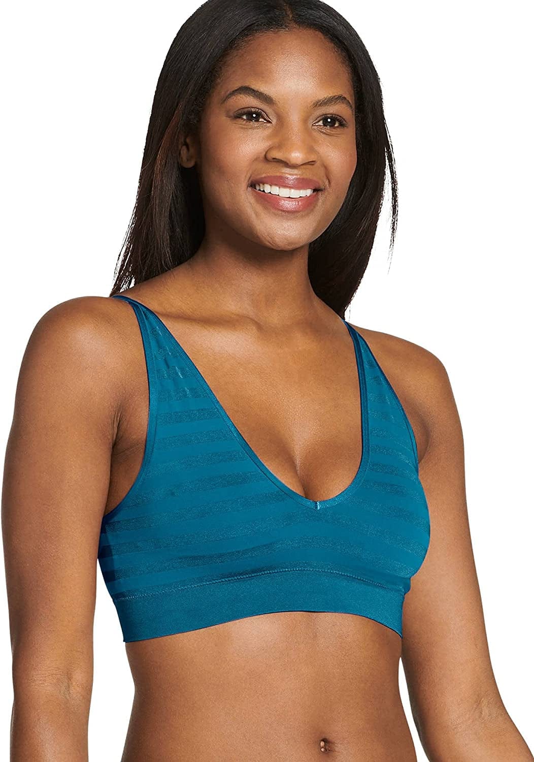 Jockey Women'S Bra Matte & Shine Seamfree Bralette French Riviera / 2X