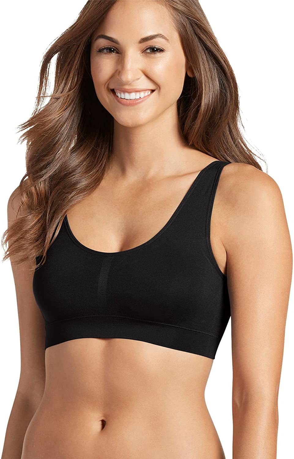 Jockey Women'S Bra Modern Micro Seamfree Bralette Black / X-Large