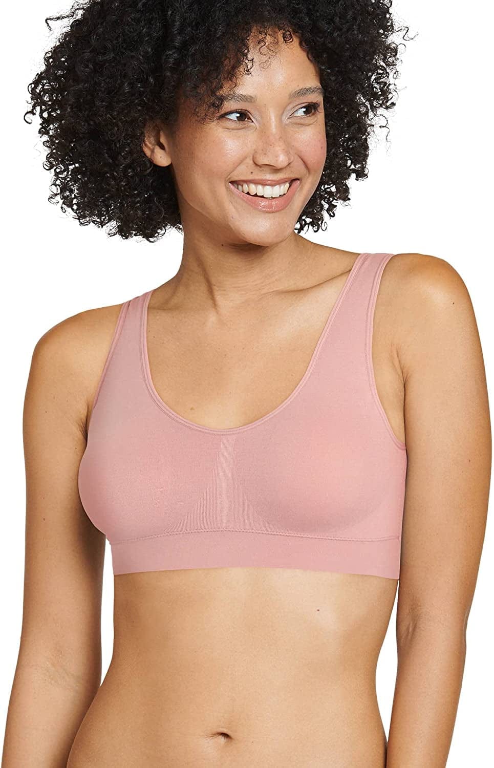 Jockey Women'S Bra Modern Micro Seamfree Bralette Earth Rose / X-Large