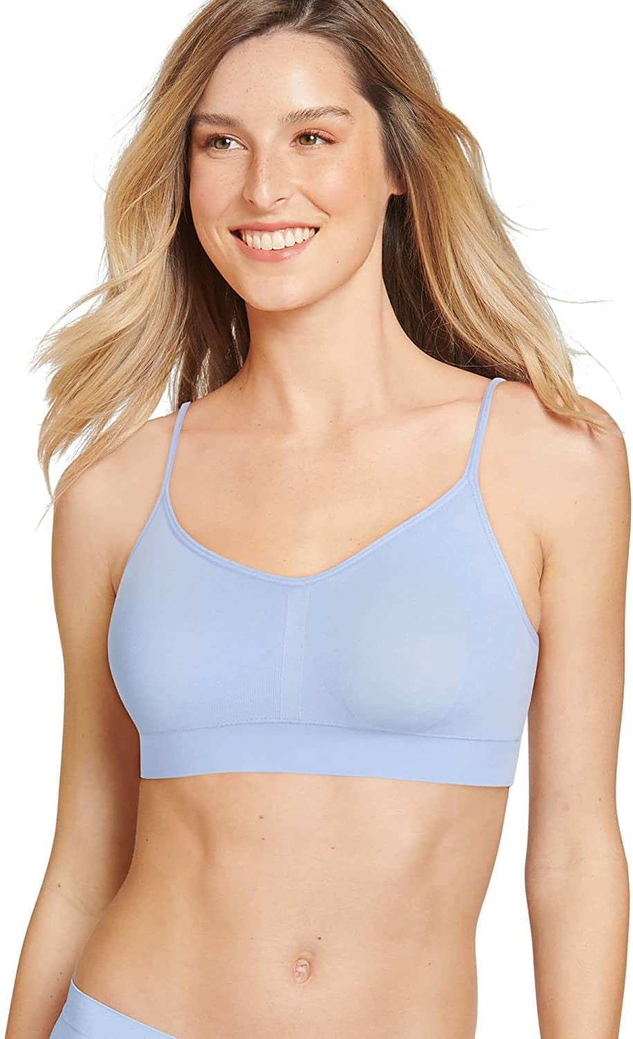 Jockey Women'S Bra Modern Micro Seamfree Cami Strap Bralette Luxury Blue / Medium