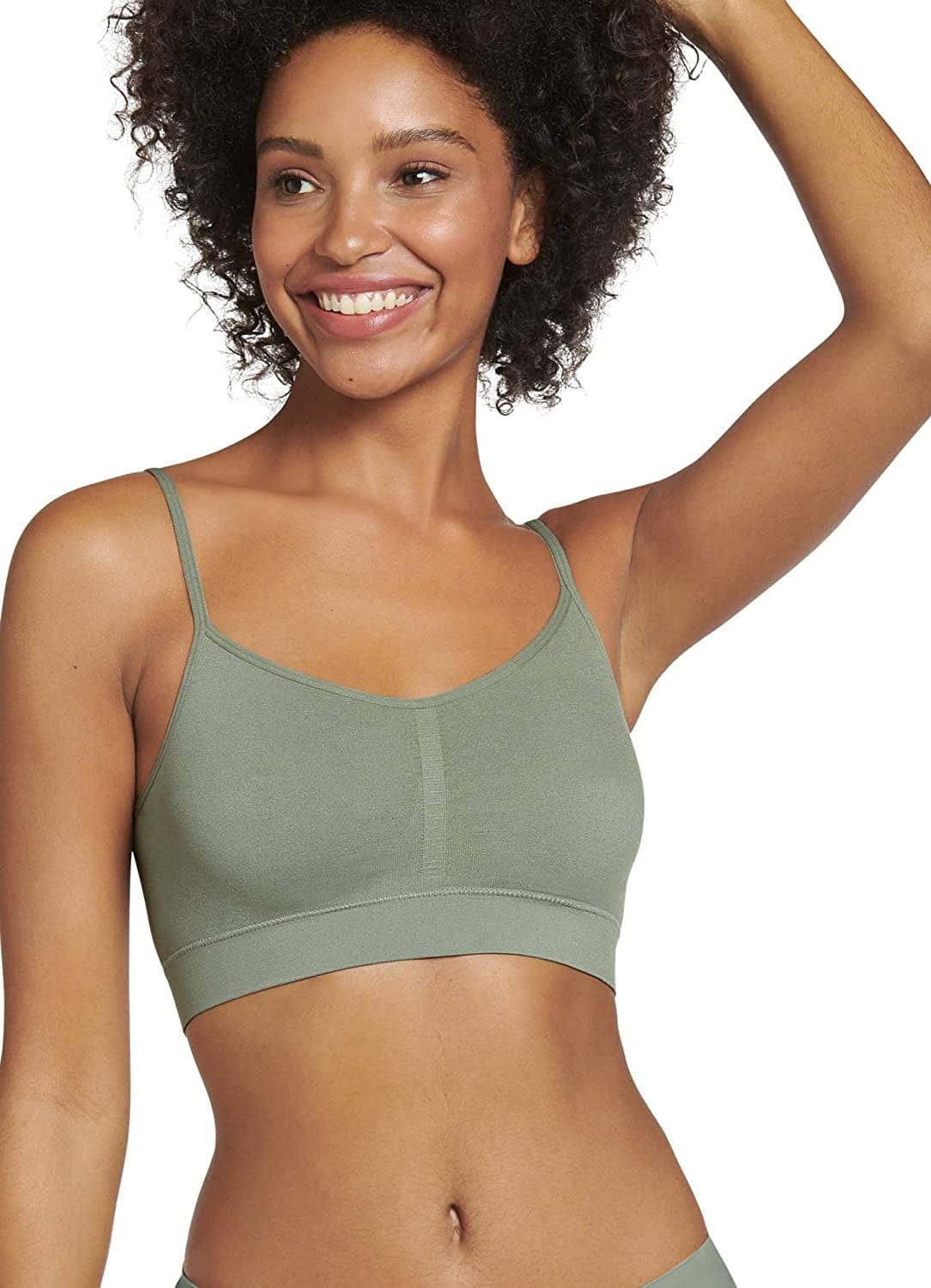 Jockey Women'S Bra Modern Micro Seamfree Cami Strap Bralette Shadow / X-Large