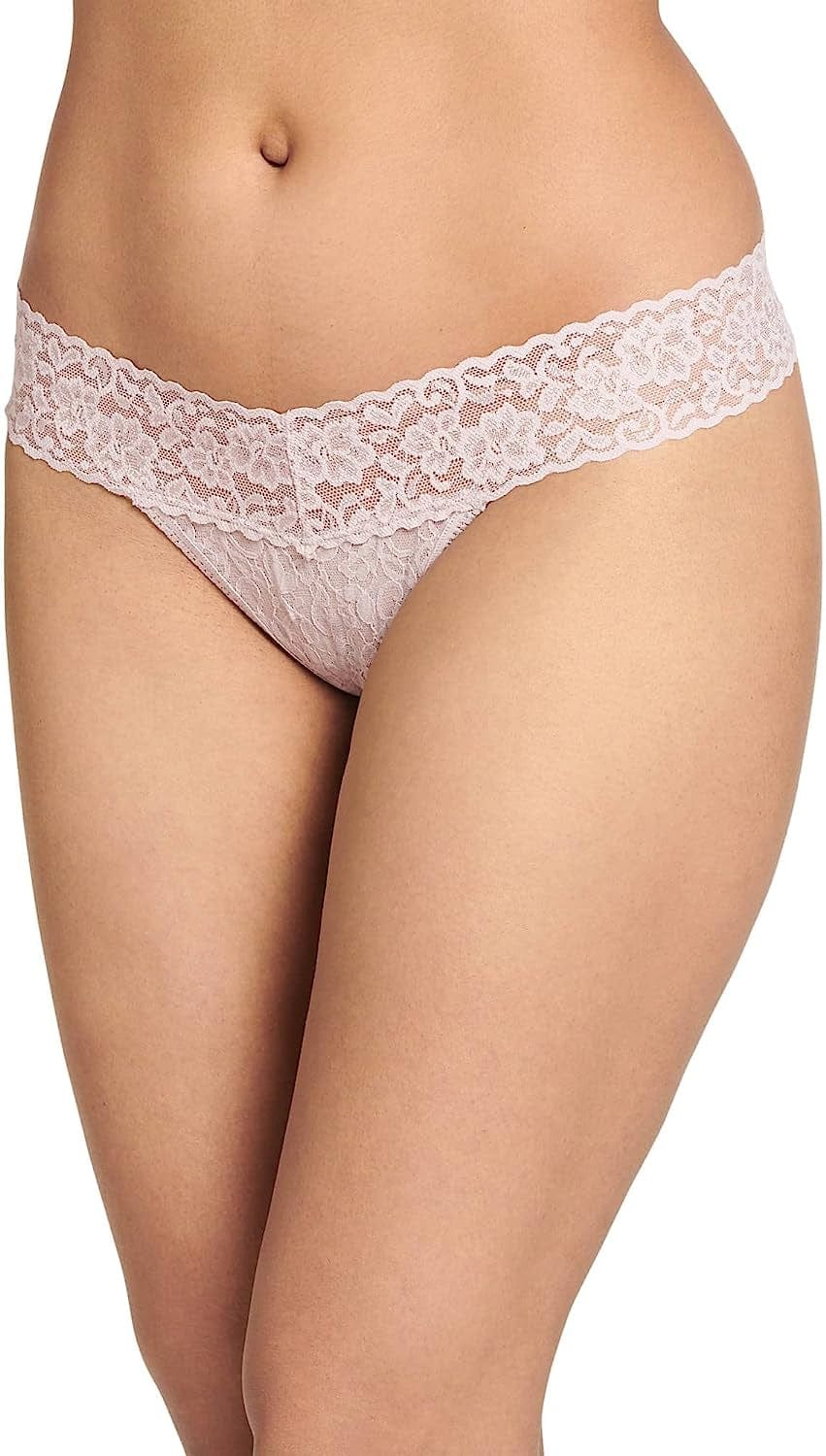 Jockey Women'S Underwear Allover Lace Thong Pink Haze / X-Large