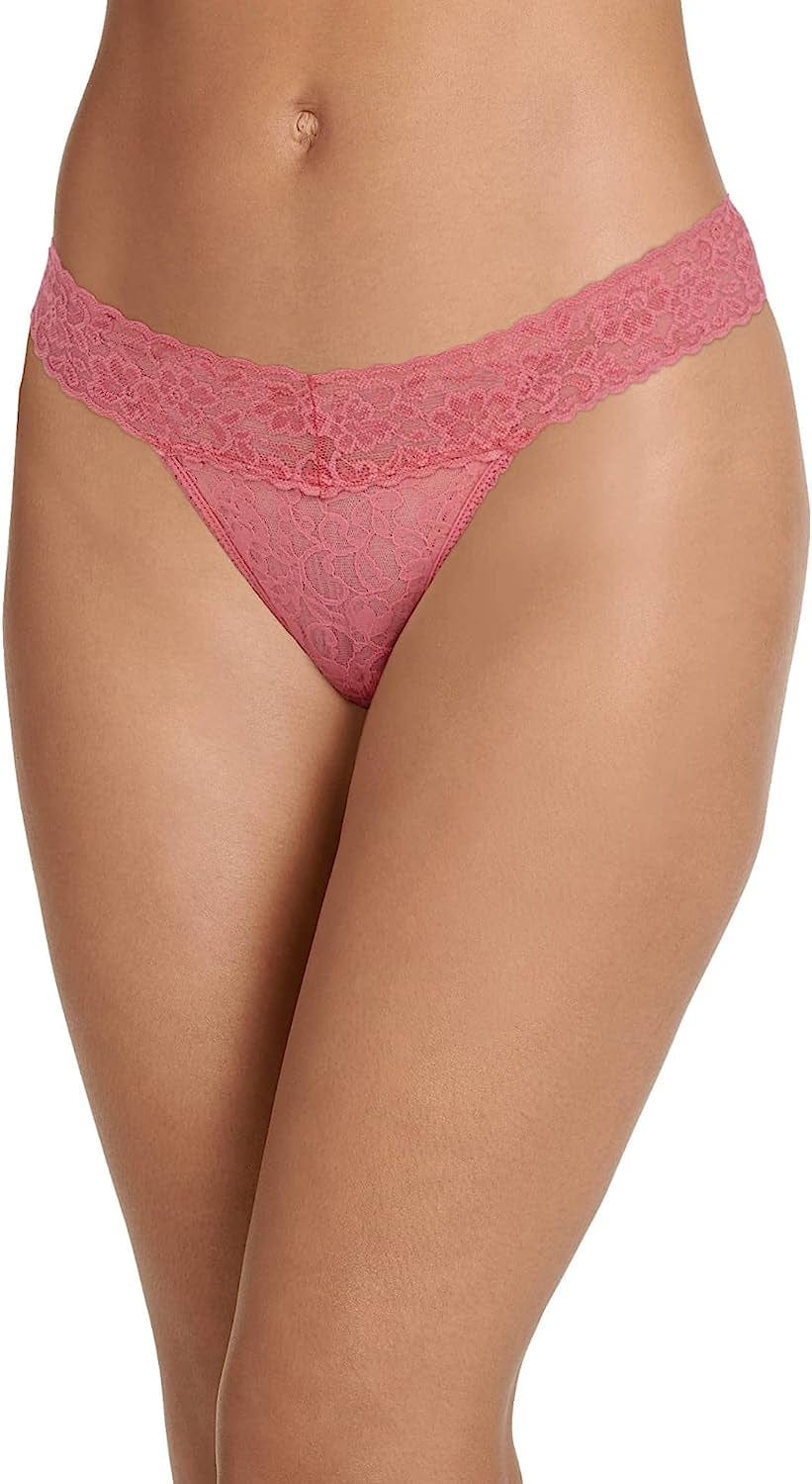 Jockey Women'S Underwear Allover Lace Thong Apple Blossom / X-Small