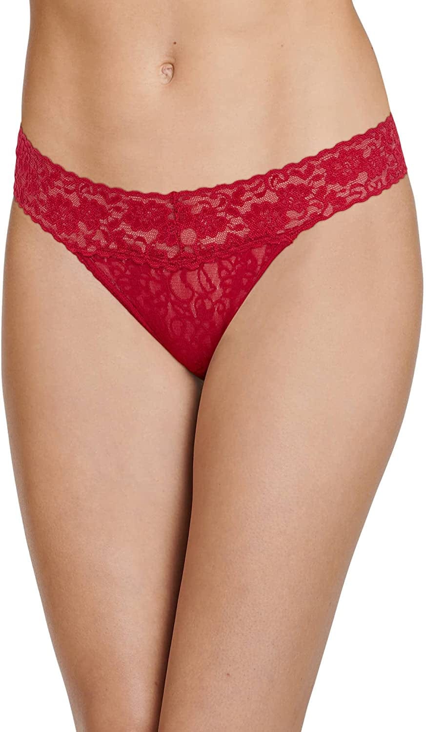 Jockey Women'S Underwear Allover Lace Thong Boysenberry / X-Large