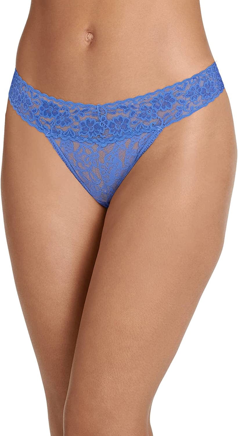 Jockey Women'S Underwear Allover Lace Thong Tornado Blue / X-Small