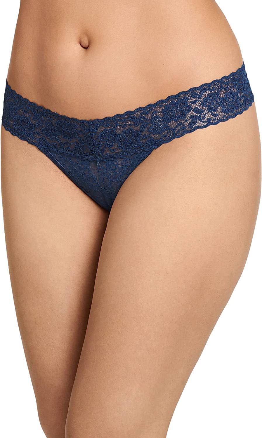 Jockey Women'S Underwear Allover Lace Thong Inkwell Blue / X-Large