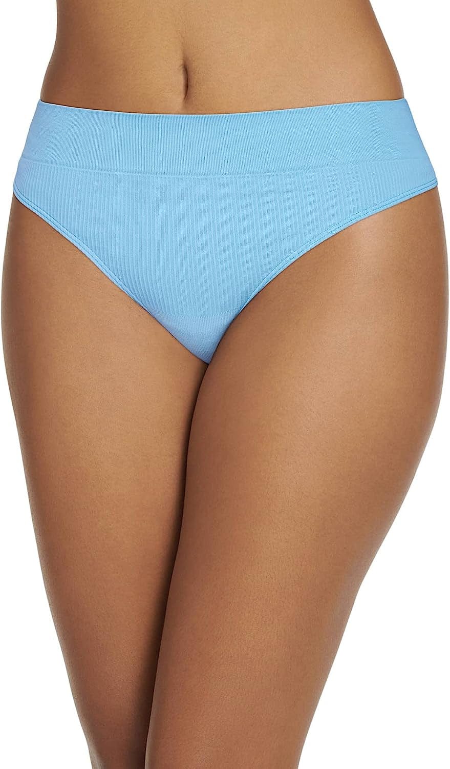 Jockey Women'S Underwear Ecoseamfree Rib Thong Fresh Air / Medium