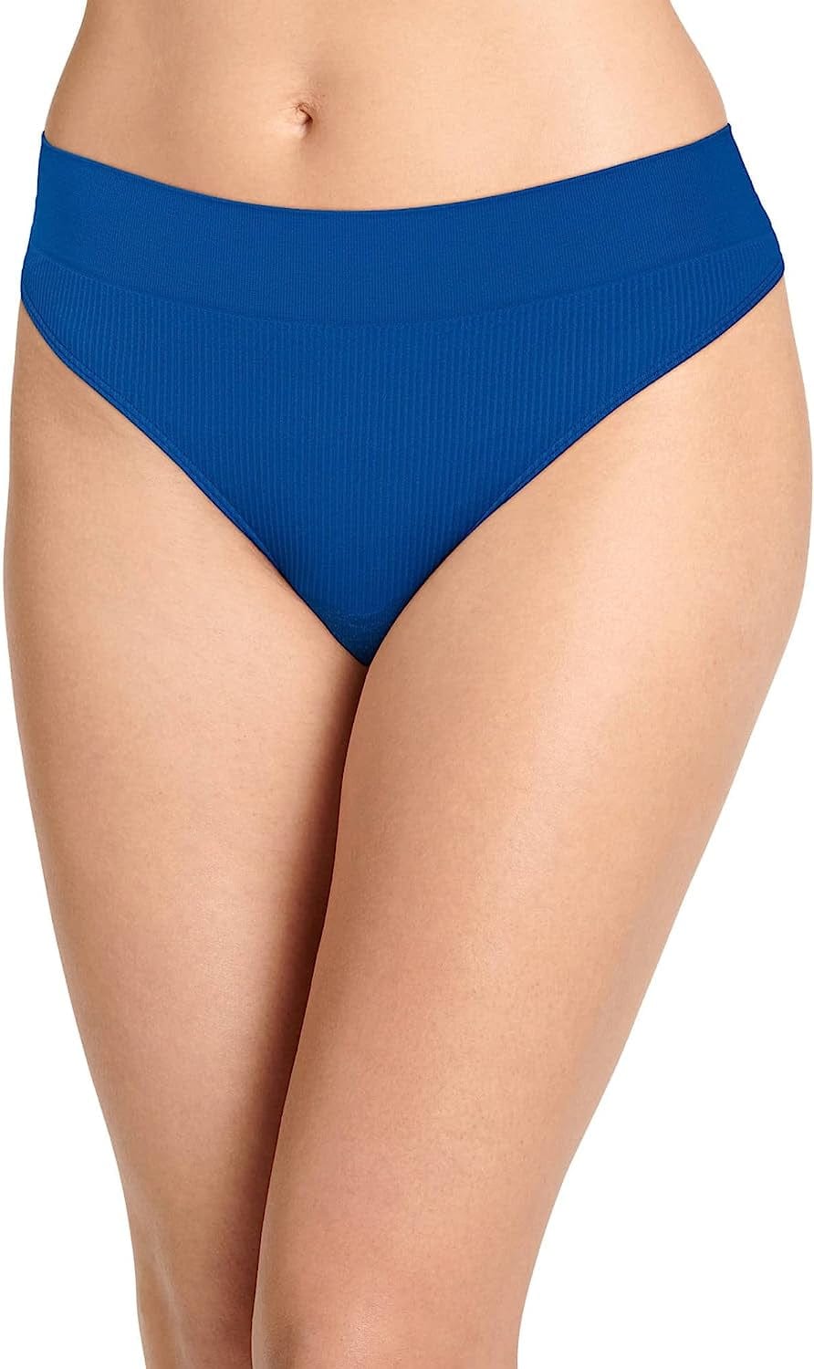 Jockey Women'S Underwear Ecoseamfree Rib Thong Sapphire / 3X