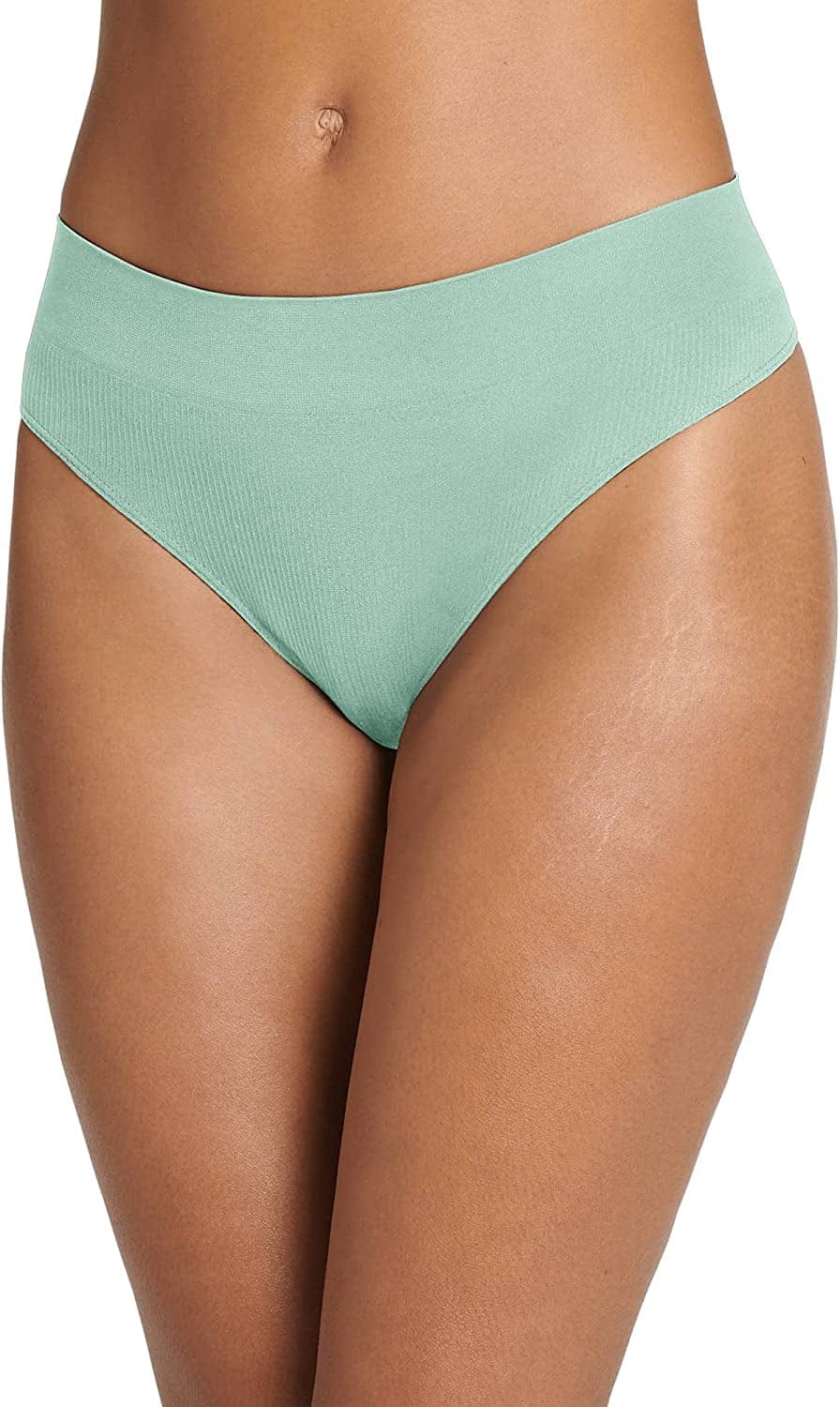 Jockey Women'S Underwear Ecoseamfree Rib Thong Celedon Green / Small
