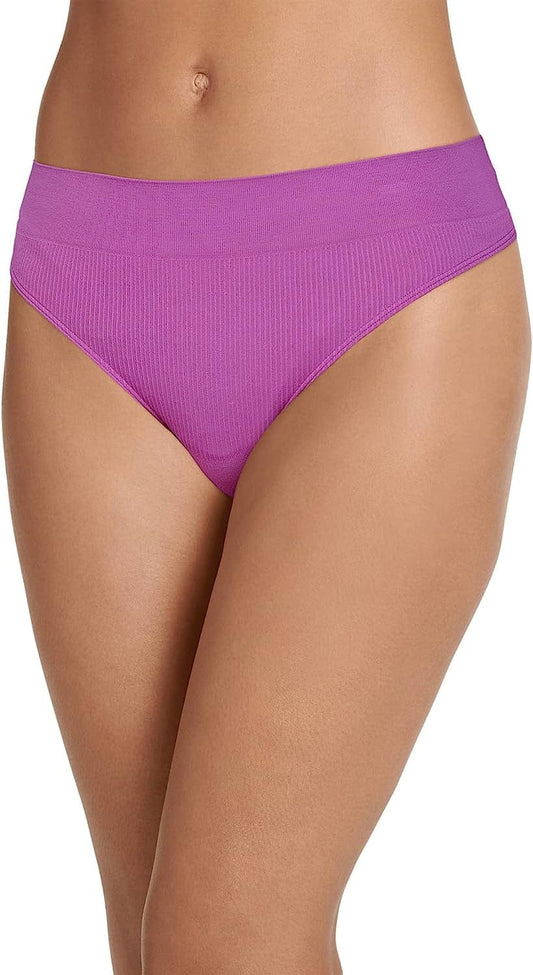 Jockey Women'S Underwear Ecoseamfree Rib Thong Dahlia / Small