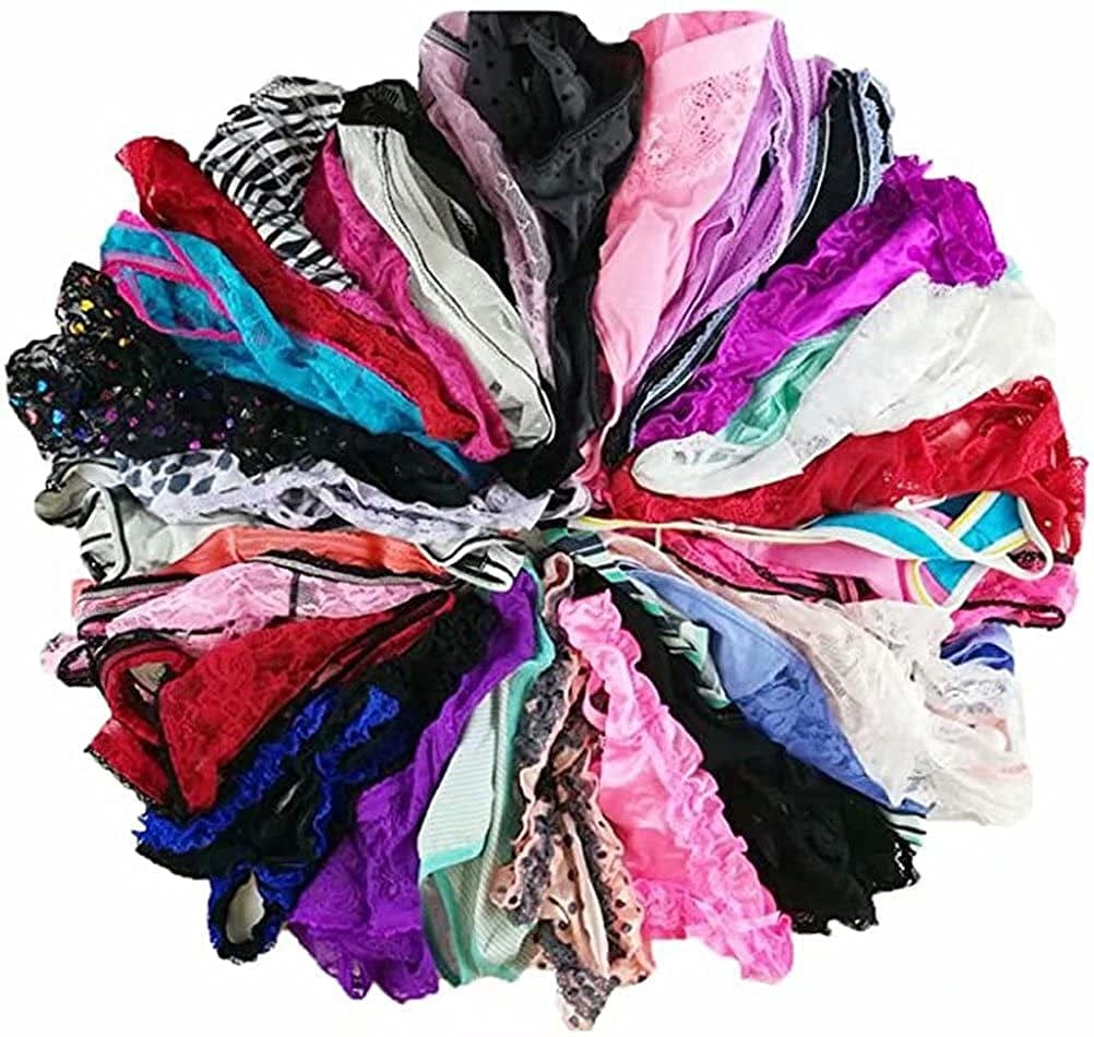 Jooniyaa Women Variety of Underwear Pack T-Back Thong G-String Panties 20pcs / Small