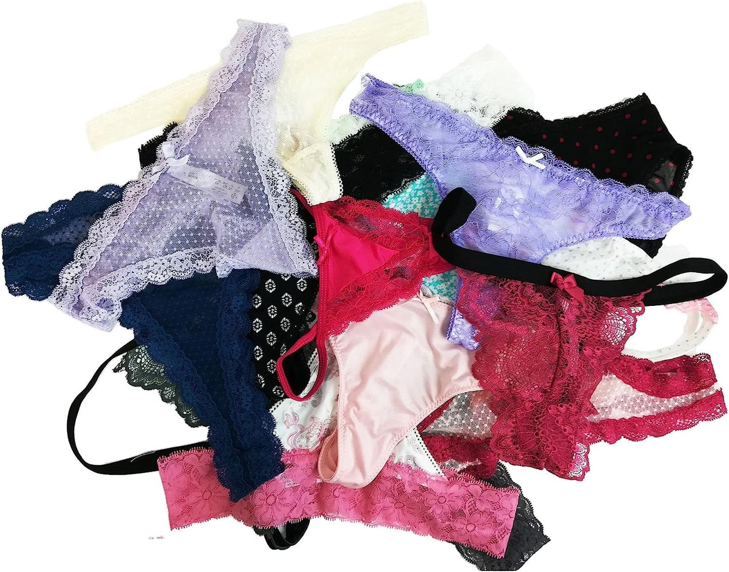 Jooniyaa Women Variety of Underwear Pack T-Back Thong G-String Panties