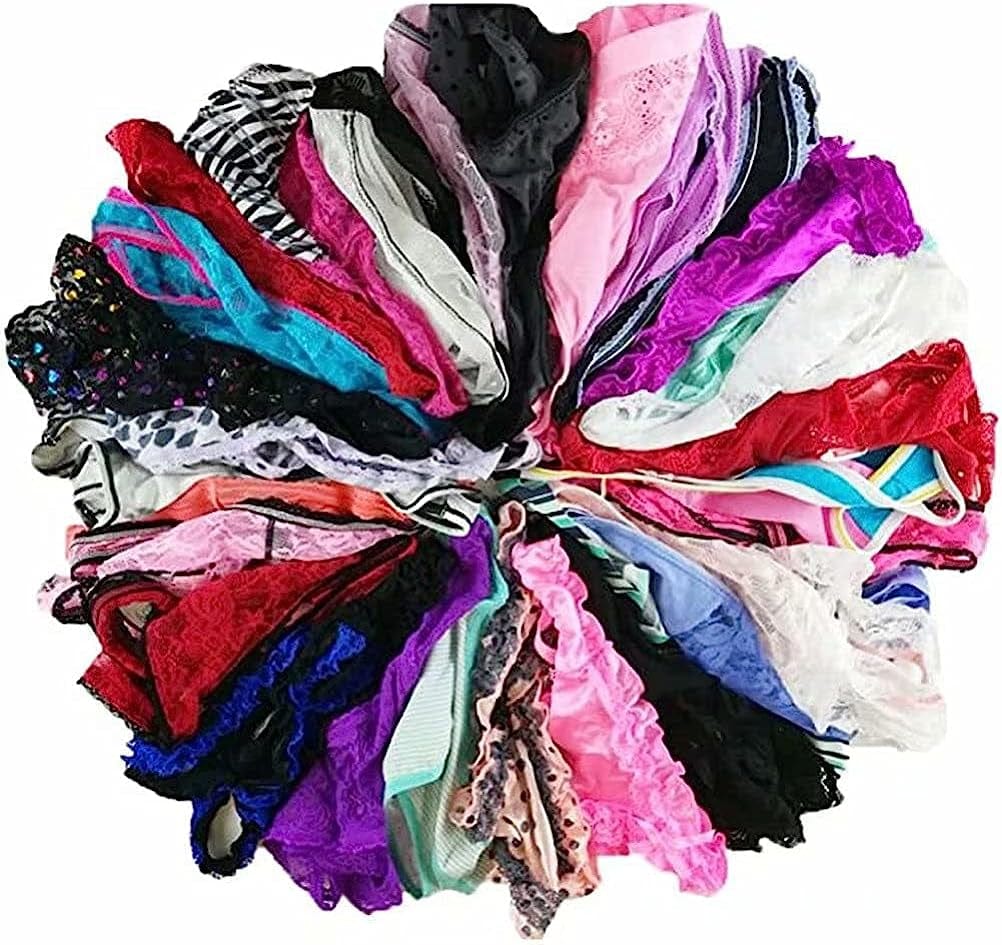 Jooniyaa Women Variety of Underwear Pack T-Back Thong G-String Panties 20pcs / Medium