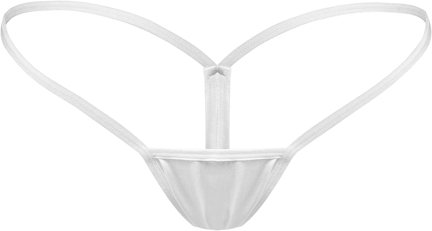 Justgoo Womens Sexy G-String Lace Thongs Panties Underwear Low Rise T-Back Underpants White / Small