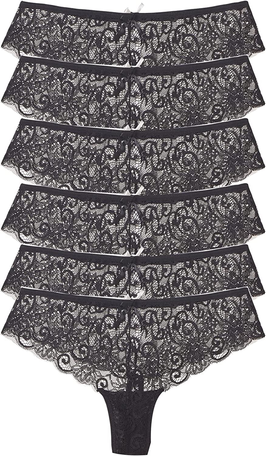 Justgoo Womens Sexy G-String Lace Thongs Panties Underwear Low Rise T-Back Underpants