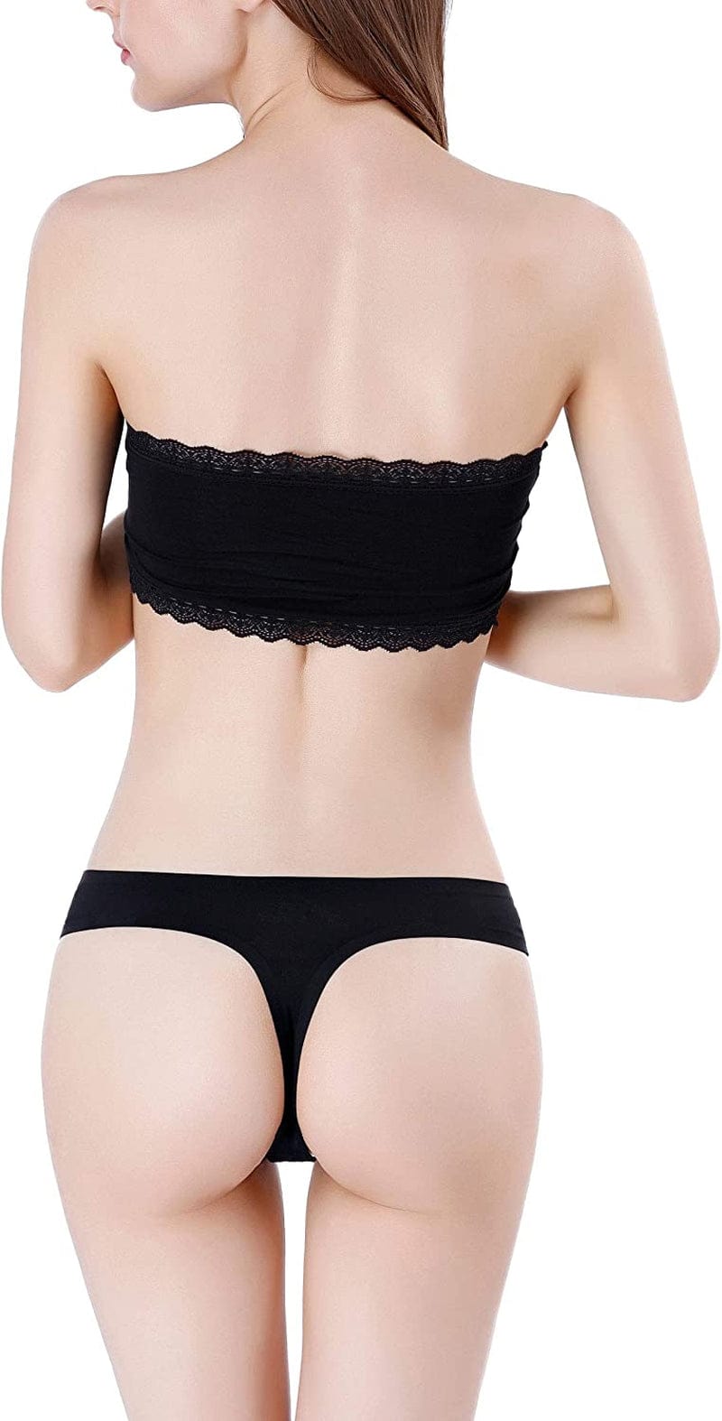 Justgoo Womens Sexy Thongs No Show Panties Underwear Low Rise T-Back Underpants Pack of 6