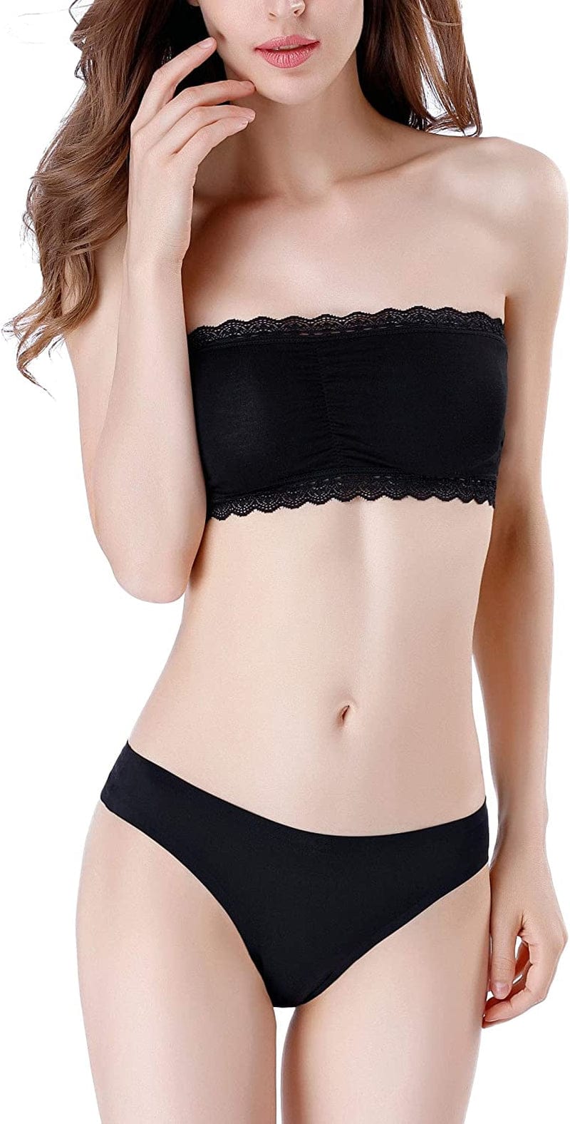 Justgoo Womens Sexy Thongs No Show Panties Underwear Low Rise T-Back Underpants Pack of 6