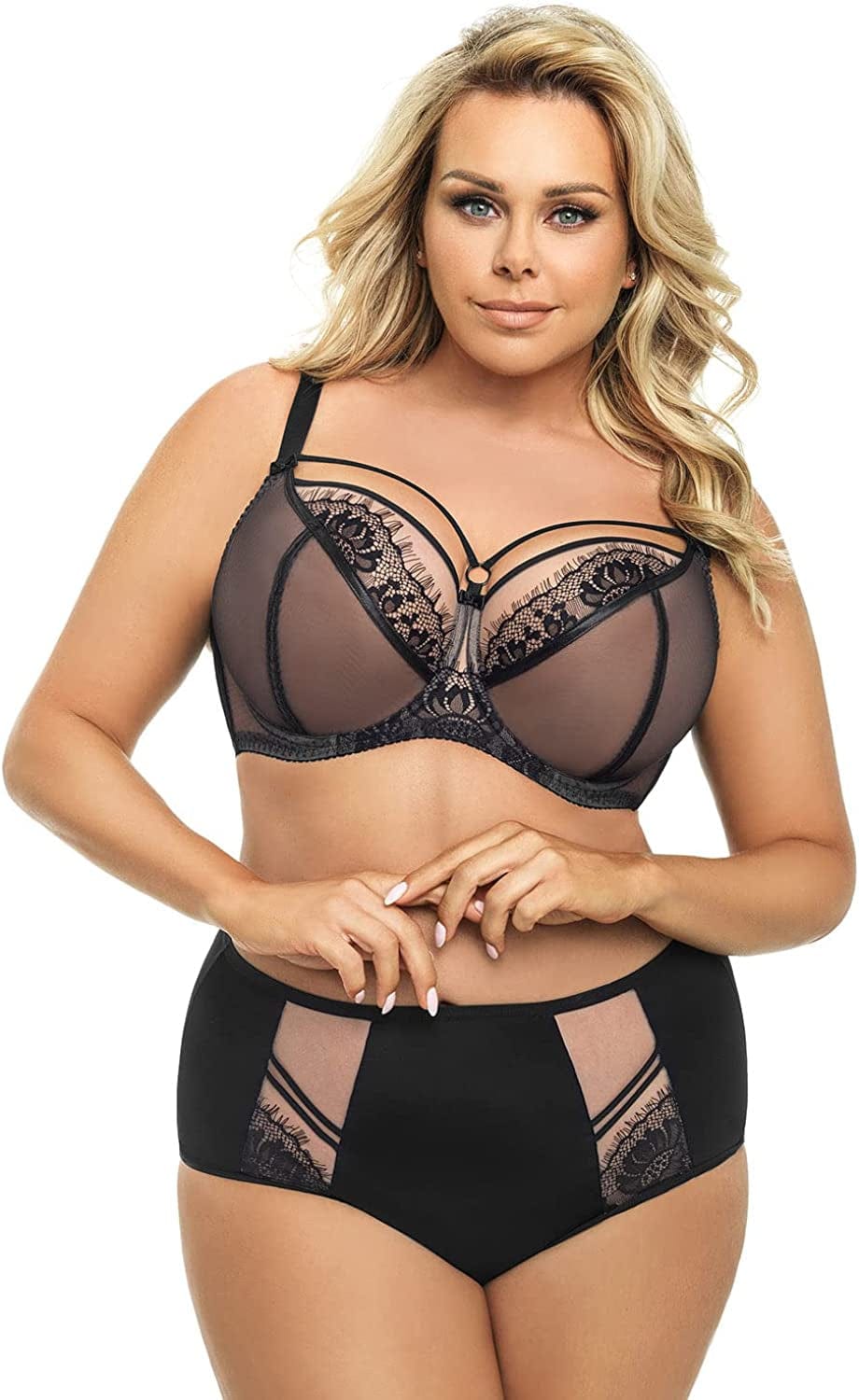 K496 Women'S Paradise Lace Non-Padded Underwired Full Cup Bra