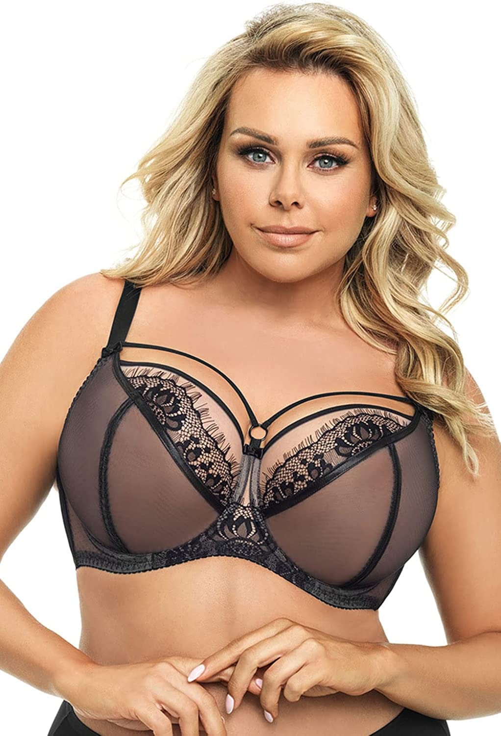K496 Women'S Paradise Lace Non-Padded Underwired Full Cup Bra