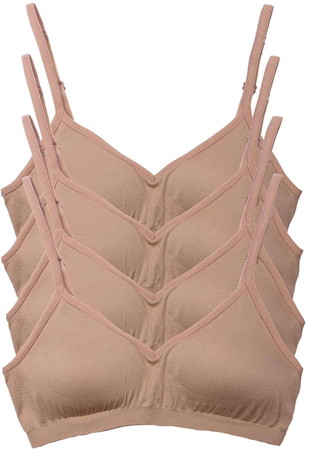 Kalon Women’S 4 Pack Demi Padded Bralette Wireless Comfortable Bra