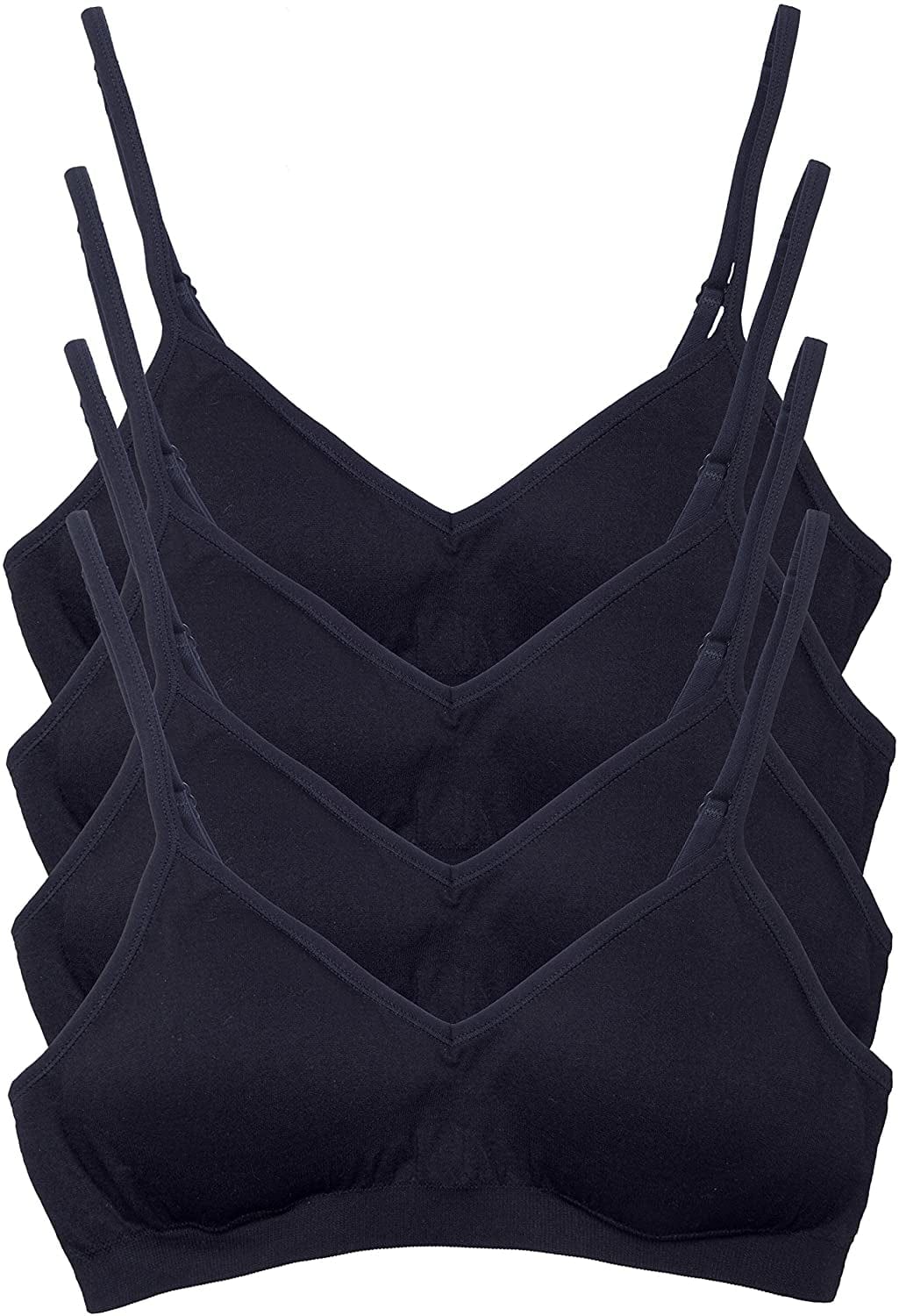 Kalon Women’S 4 Pack Demi Padded Bralette Wireless Comfortable Bra