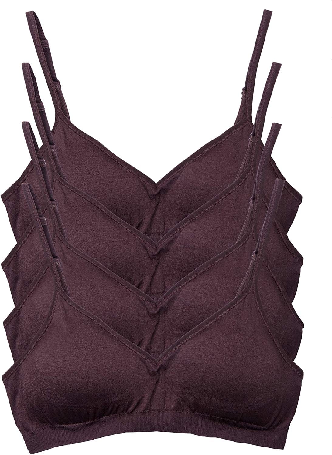 Kalon Women’S 4 Pack Demi Padded Bralette Wireless Comfortable Bra