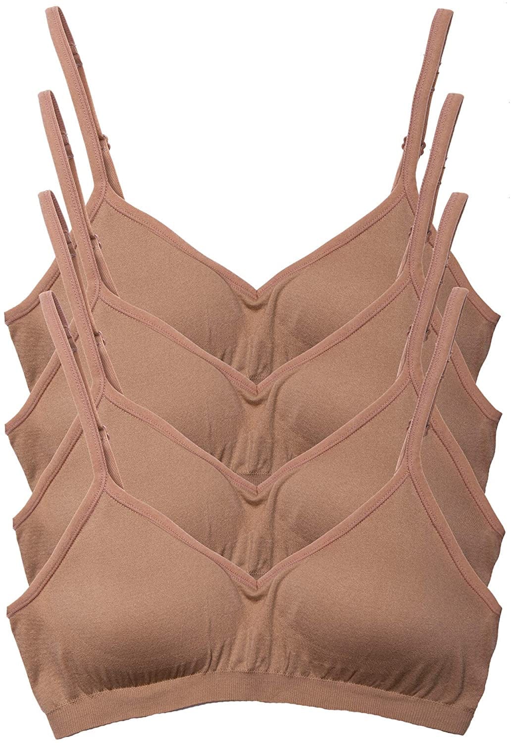 Kalon Women’S 4 Pack Demi Padded Bralette Wireless Comfortable Bra