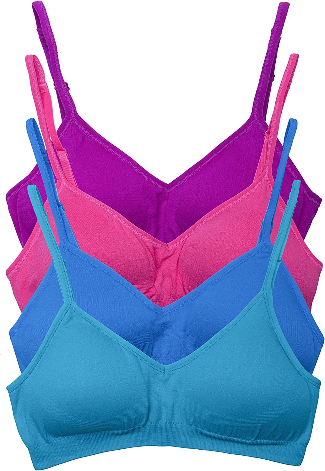 Kalon Women’S 4 Pack Demi Padded Bralette Wireless Comfortable Bra