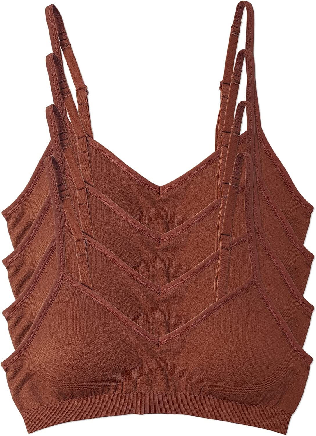 Kalon Women’S 4 Pack Demi Padded Bralette Wireless Comfortable Bra