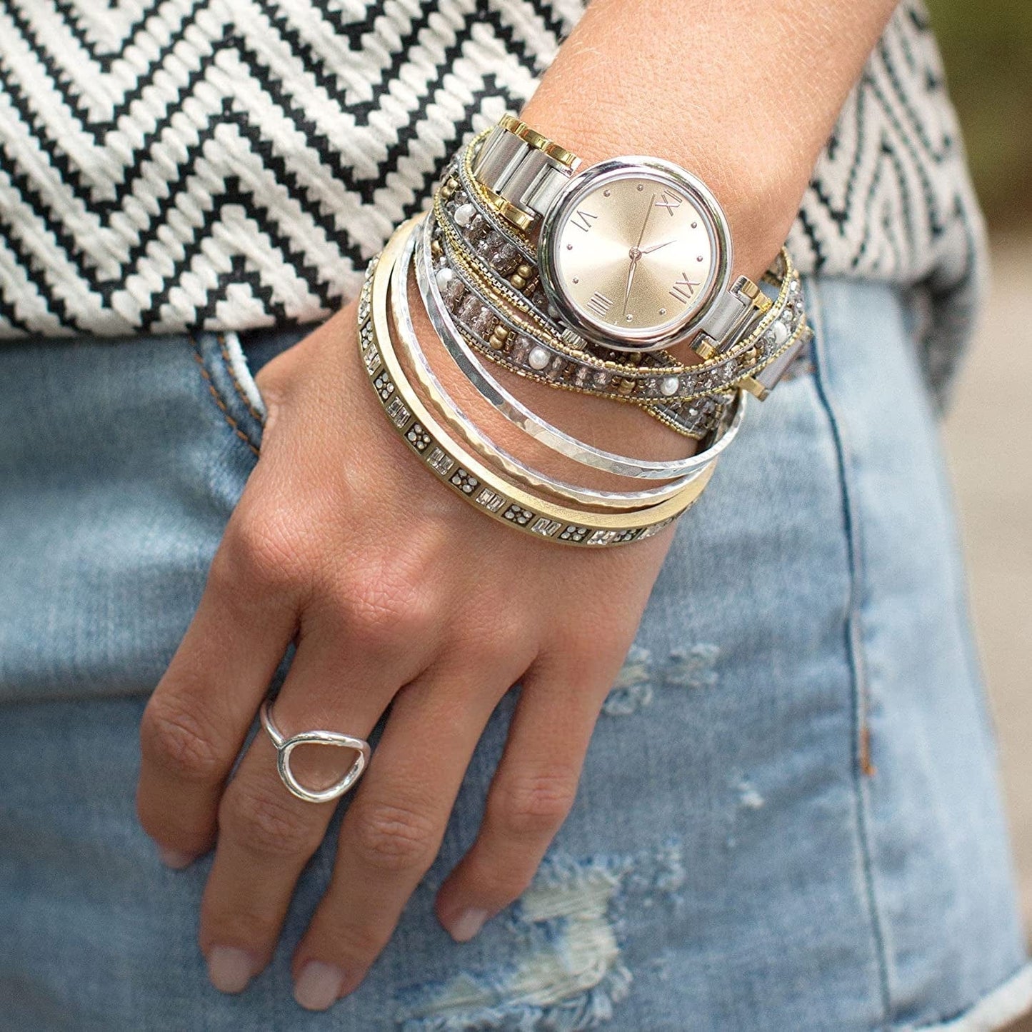 'Karma' Ring in Sterling Silver