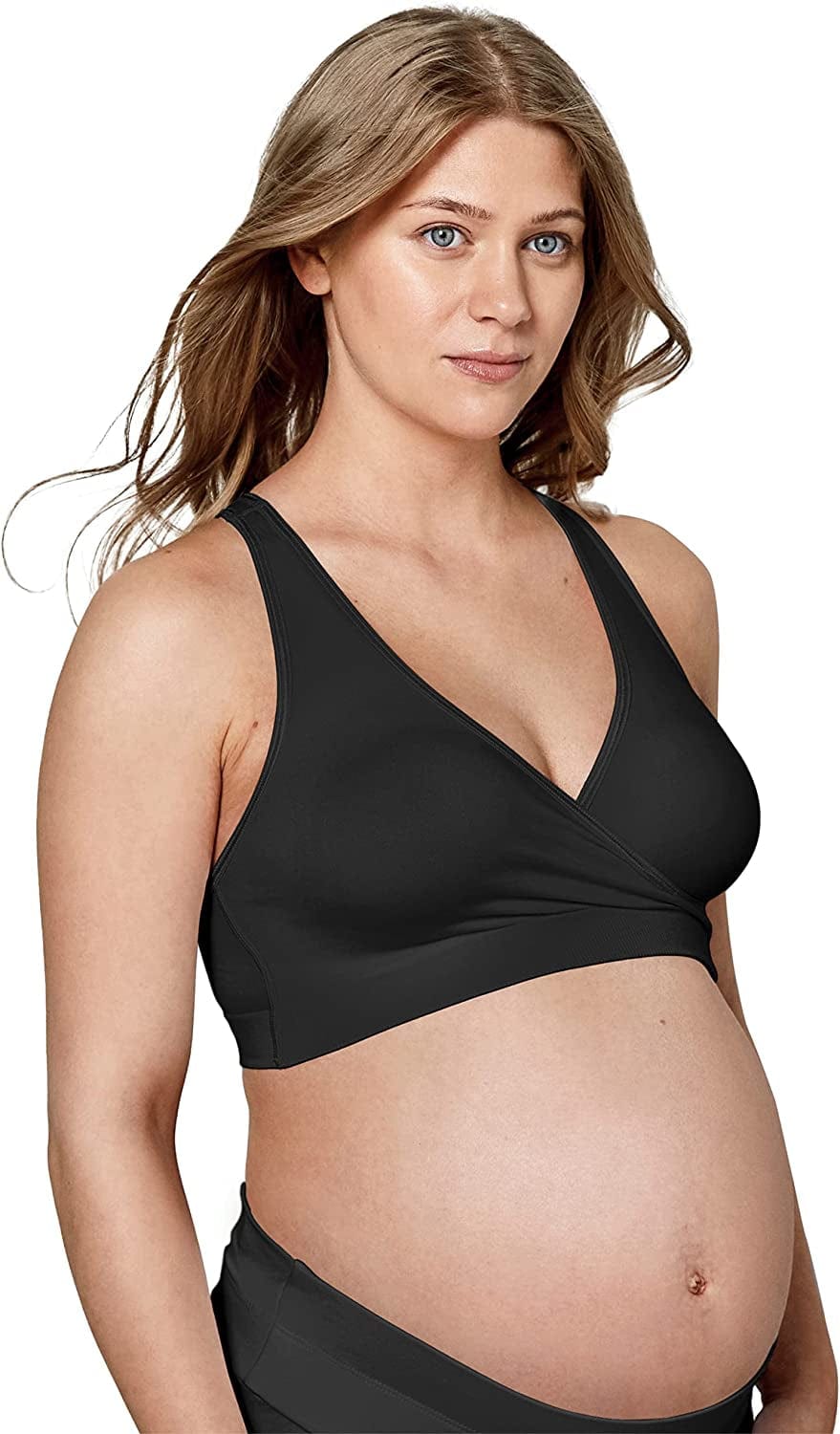 Keep Cool Sleep Bra | Seamless Maternity & Nursing Sleep Bra with Full Back Breathing Zone and Soft Touch Fabric Black / Keep Cool Sleep Bra / Small