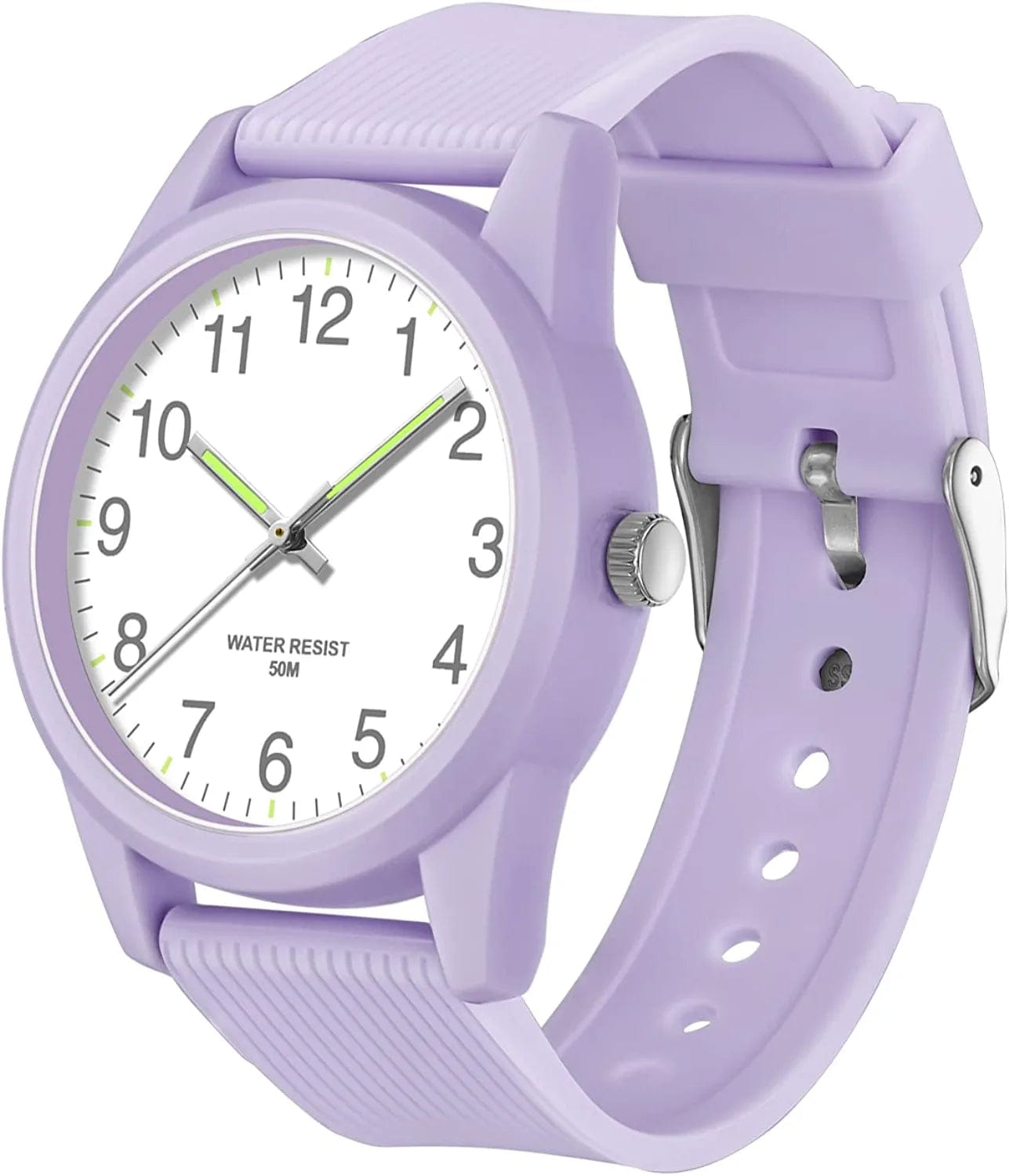 Kids Analog Watches for Boys Girls 50M Waterproof Kids Watches Learning Time Easy to Read Great Christmas Birthday Gifts for Ages 4-12 Kids Purple