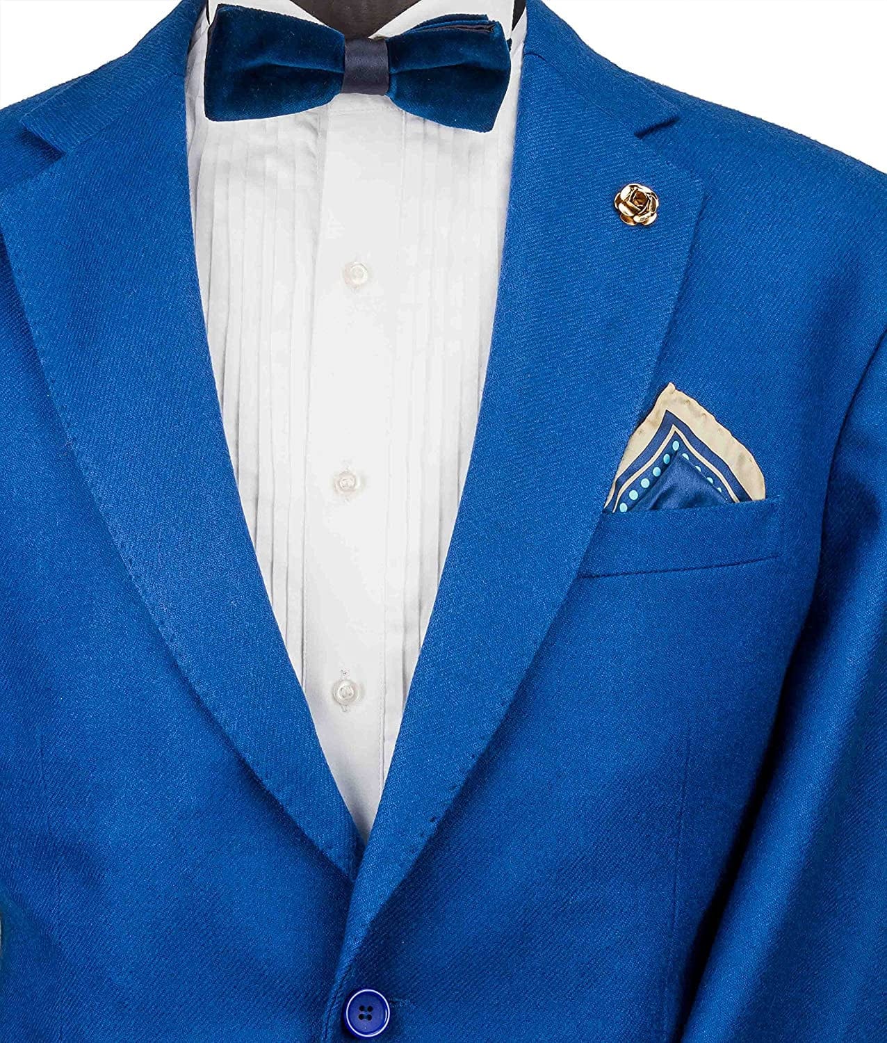 Knighthood Men'S Metalic Gold Flower Lapel Pin / Shirt Stud Brooch (New Collection) Golden