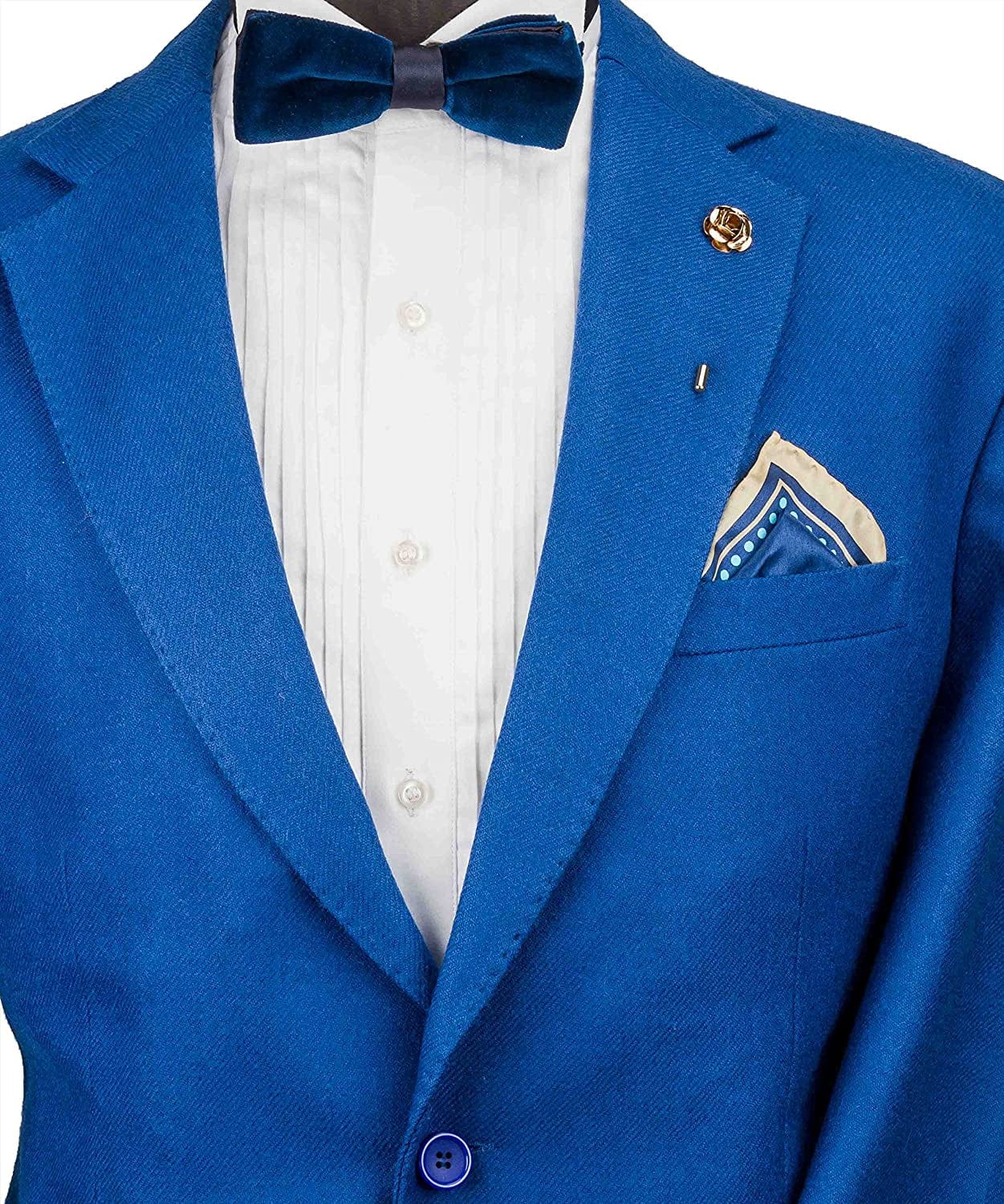 Knighthood Men'S Metalic Gold Flower Lapel Pin / Shirt Stud Brooch (New Collection) Golden