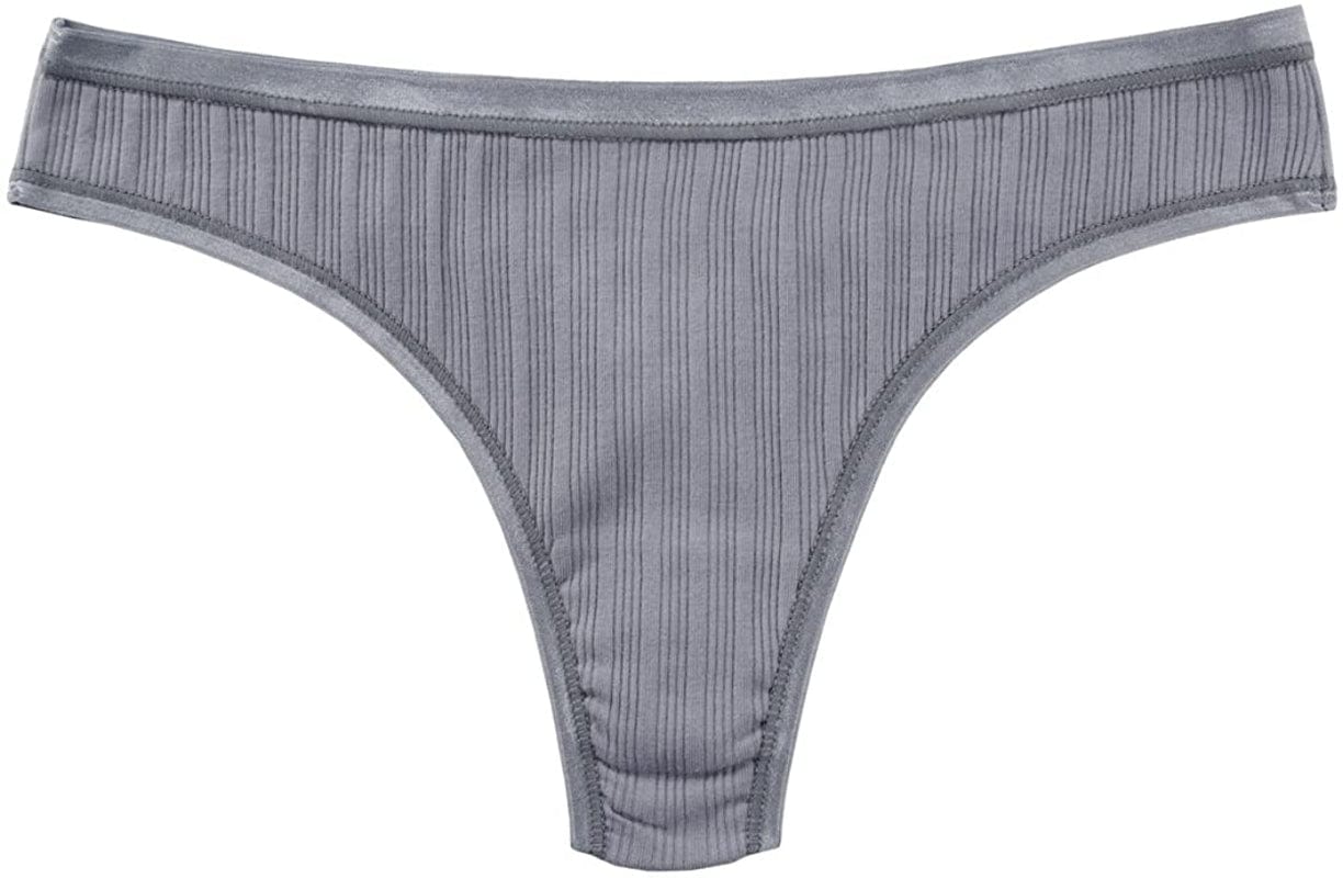 KNITLORD 6 Pack Women'S Thongs Underwear Cotton Breathable Panties Hipster Bikini