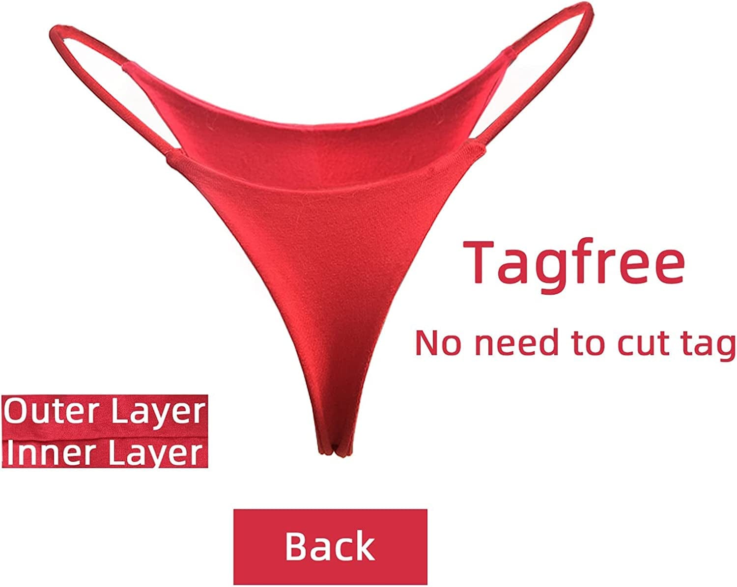 KUKU PANDA Cotton Thongs for Women Sexy Seamless Woman G String Panties 3 Pack Set