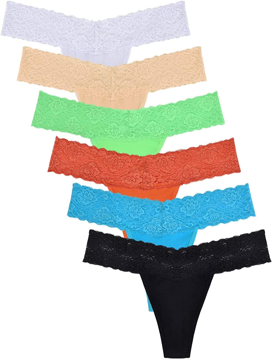 Lace Thongs for Women Thong Underwear Women Lace Panties Women Underwear Cotton Thongs for Women Pack Classic / X-Small