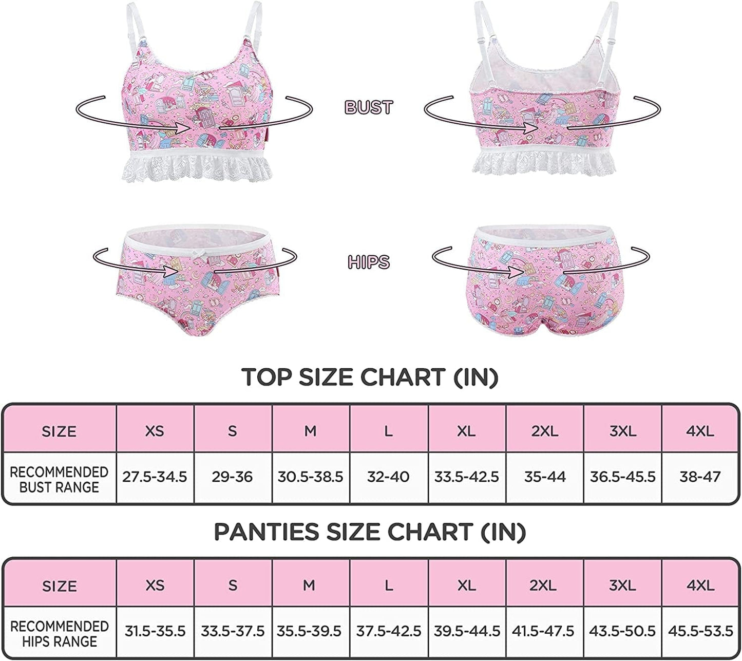 Lacy Trim Women Nightwear Strap Sleepwear Cami Top Shorts Lingerie Bralette Loungewear Set - Snuggle Bunny