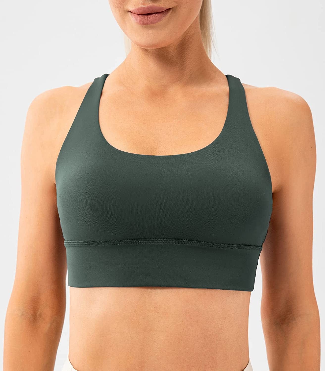 Lavento Women'S Strappy Sports Bra Medium Support Workout Training Top
