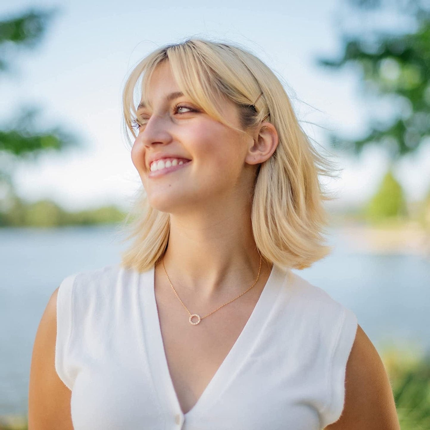 Layered Necklaces for Women - 14K Dainty Gold Plated Layering Chokers Necklaces Set Multilayer Delicate Necklace Trendy Adjustable Long Layered Necklaces for Women