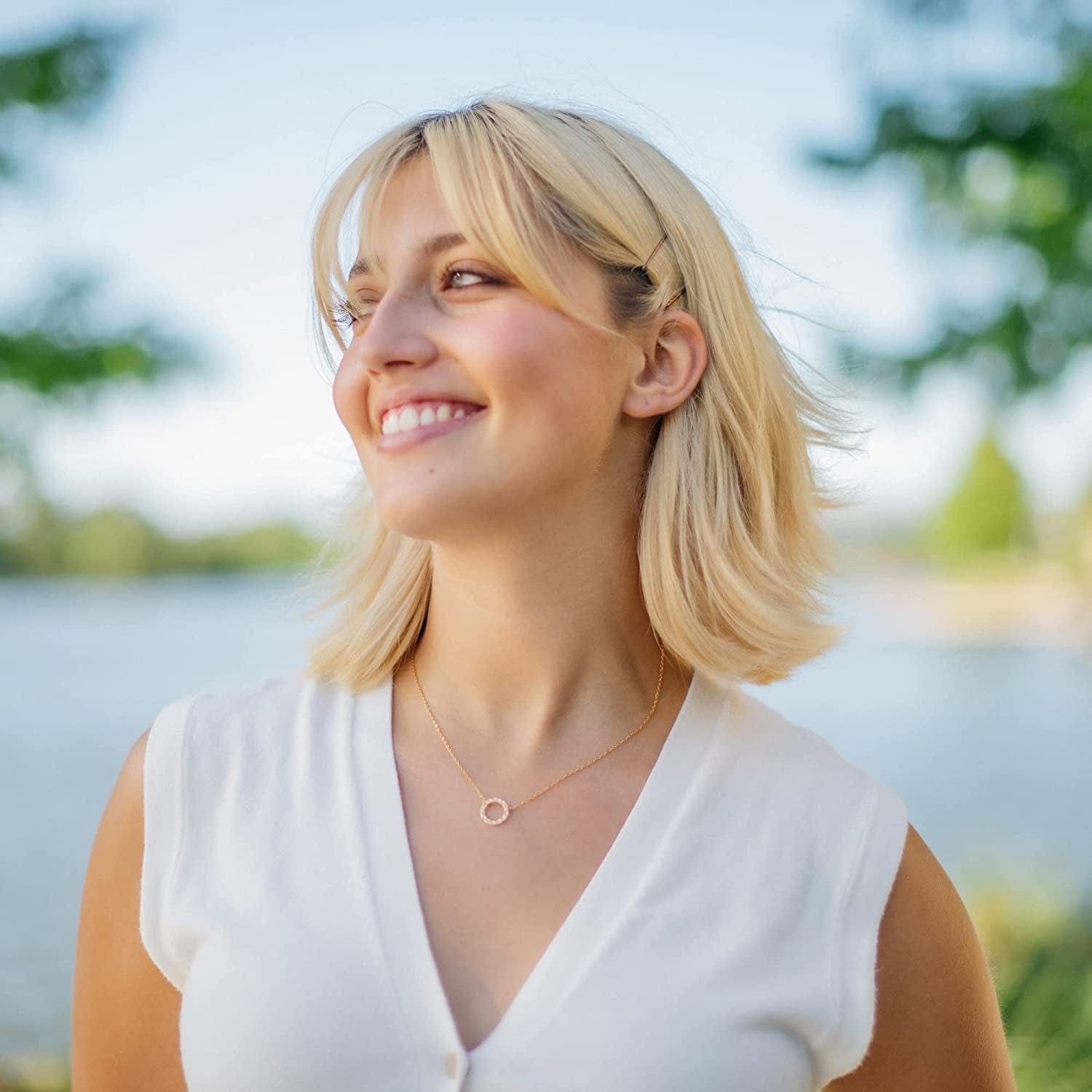 Layered Necklaces for Women - 14K Dainty Gold Plated Layering Chokers Necklaces Set Multilayer Delicate Necklace Trendy Adjustable Long Layered Necklaces for Women