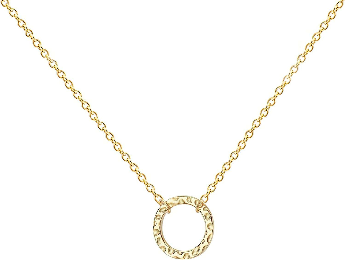 Layered Necklaces for Women - 14K Dainty Gold Plated Layering Chokers Necklaces Set Multilayer Delicate Necklace Trendy Adjustable Long Layered Necklaces for Women N Karma Necklace / Gold Plated