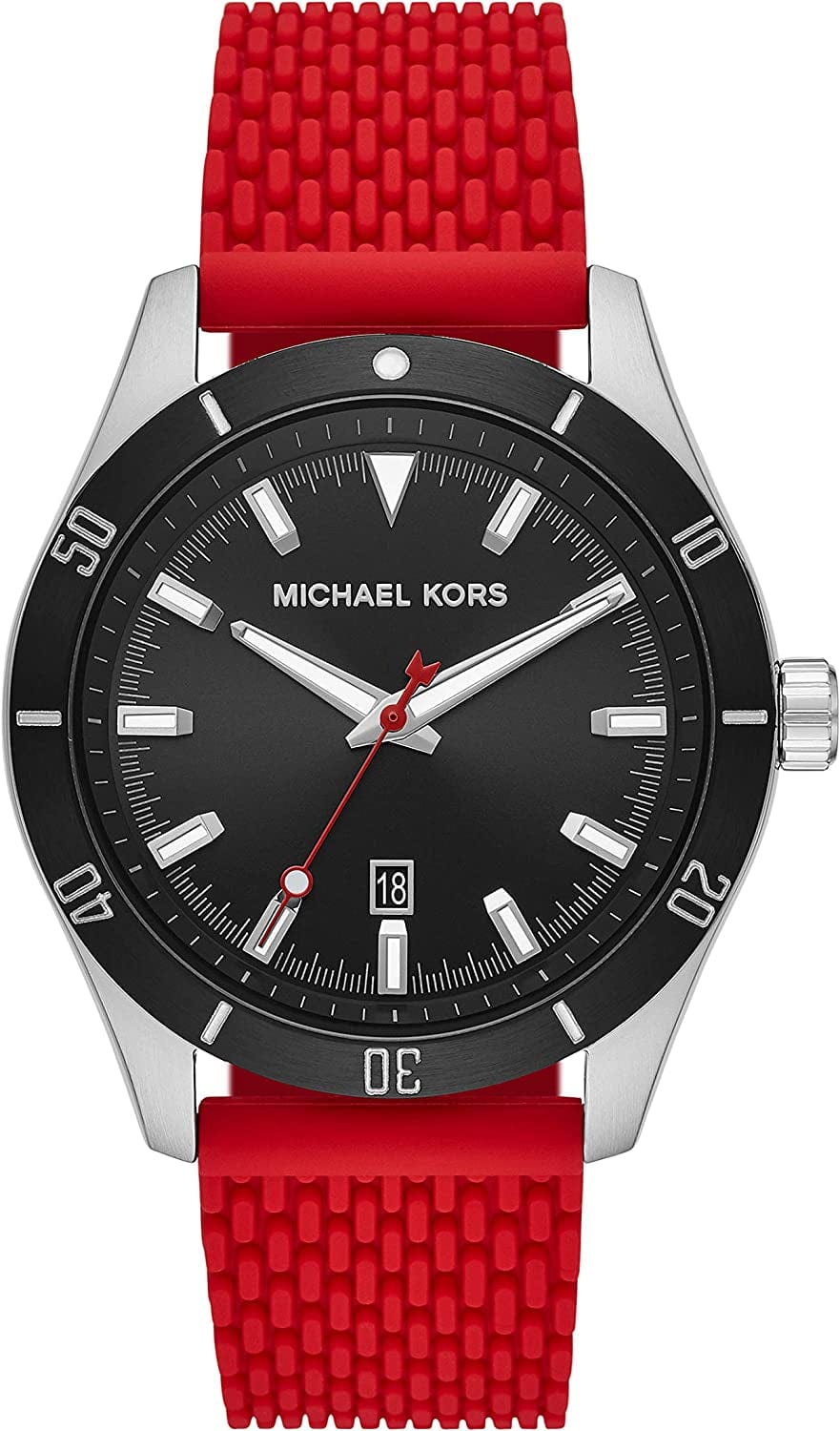 Layton Stainless Steel Watch Red & Black