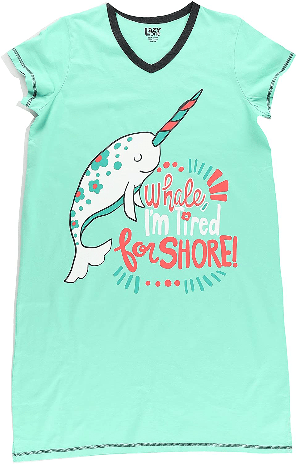 Lazy One V-Neck Nightshirts for Women, Animal Designs Apparel & Accessories > Clothing > Sleepwear & Loungewear > Nightgowns Kylie Max